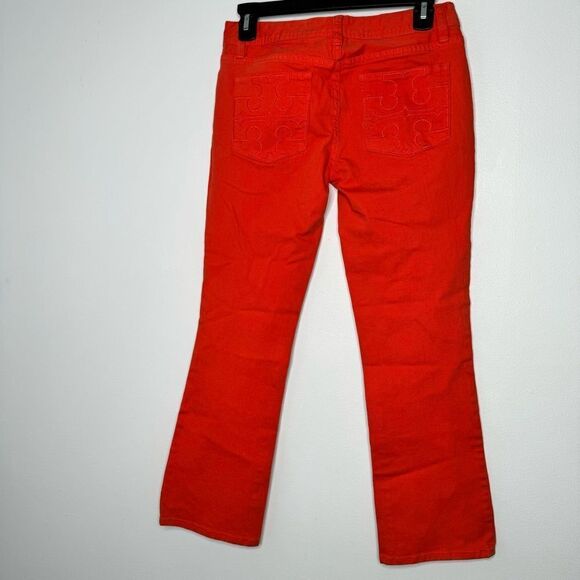 Tory Burch coral cropped jeans size 26 - Picture 2 of 8